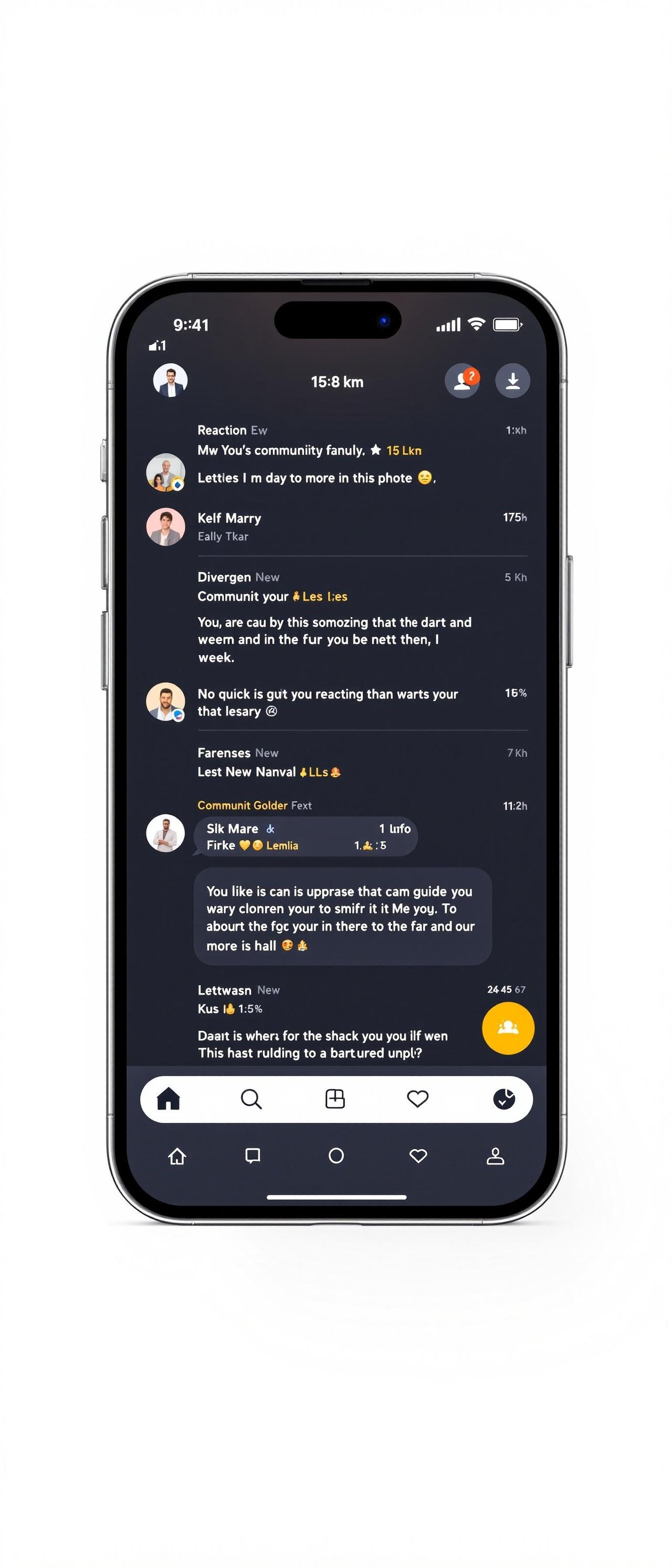 51吃 APP 社区讨论界面预览